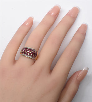 14K Ruby Diamond Ring 4.90g Diamond 0.15cts Size 6 RG0278