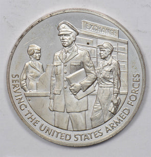 1970 Silver Art Round Us Armed Forces Sterling Silver 0.797oz U0750
