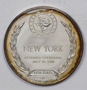 Silver Art Round The Empire State New York 14.4 Gram Sterling Silver U0733