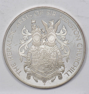Silver Art Round Winston Churchill Sterling Silver 0.733oz U0752