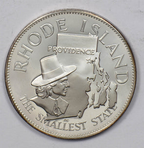 Silver Art Round The Smallest State Rhode Island 14.4 Gram Sterling U0732