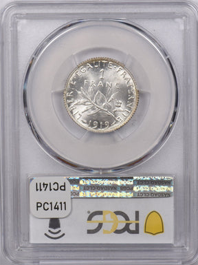 France 1919 Franc PCGS MS 65 Gad-467 F-217 PC1411 combine shipping