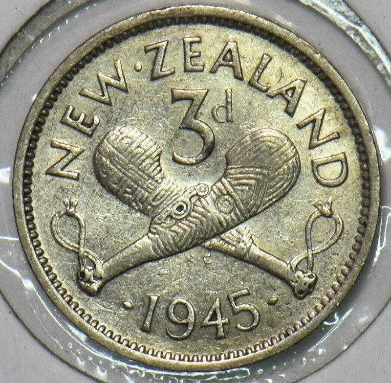 New Zealand 1945 3 Pence 152408 combine shipping