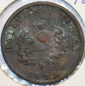 Canada 1832 1/2 Penny Nova Scotia 296406 combine shipping