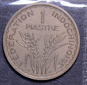 French Indo China 1946  Piastre  reeeded edge F0074 combine shipping