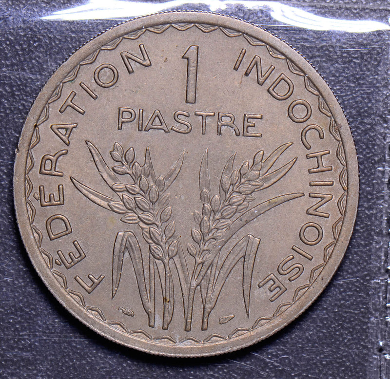 French Indo China 1946  Piastre  reeeded edge F0074 combine shipping
