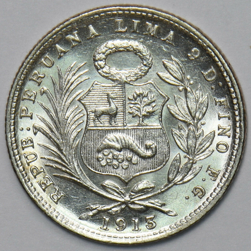 Peru 1913 1/5 Sol 491165 combine shipping