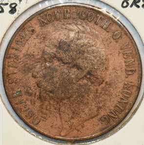 Sweden 1858 5 Ore 195241 combine shipping
