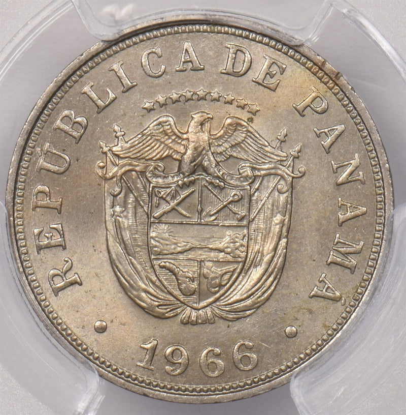 Panama 1966 5 Centesimos Eagle animal PCGS MS 65 Top Grade in PCGS Holder PI0101
