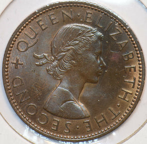 New Zealand 1959 Penny Tui Bird animal 195190 combine shipping