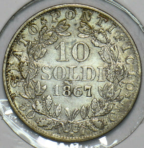 Vatican 1867 10 Soldi Papal States 296857 combine shipping