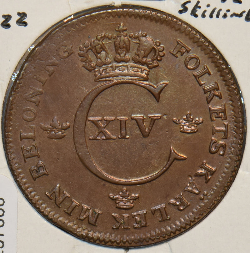 Sweden 1822 1/2 Skilling 297060 combine shipping