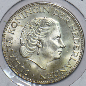 Netherlands 1959 2 1/2 Gulden Lion animal 296417 combine shipping