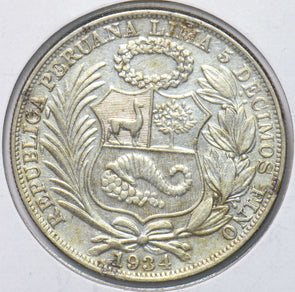 Peru 1934 1 Sol 293679 combine shipping