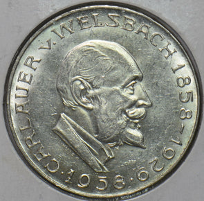 Austria 1958 25 Schilling birth of Auer von Welsbach 195177 combine shipping