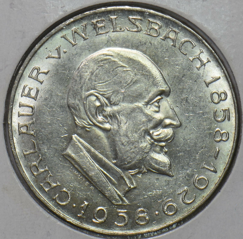 Austria 1958 25 Schilling birth of Auer von Welsbach 195177 combine shipping