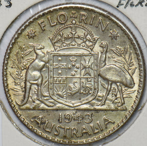 Australia 1943 S Florin Kangaroo animal Emu 195120 combine shipping