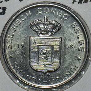Belgium Congo 1958 5 Francs 195876 combine shipping