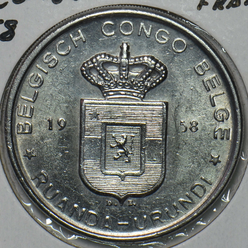 Belgium Congo 1958 5 Francs 195876 combine shipping