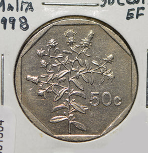 Malta 1998 50 Cents  901304 combine shipping