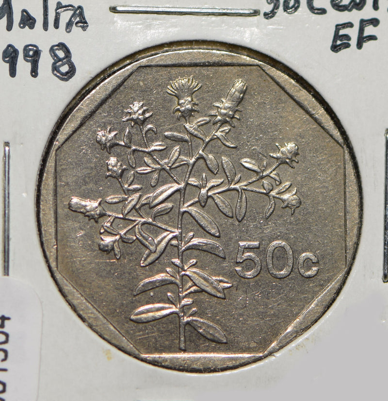 Malta 1998 50 Cents  901304 combine shipping