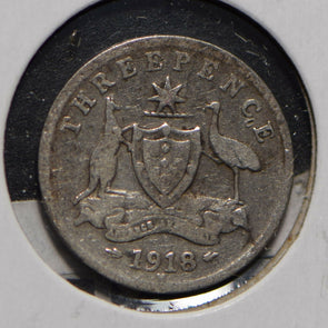 Australia 1918 3 Pence Kangaroo animal Emu  901269 combine shipping