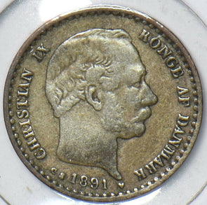 Denmark 1891 10 Ore Porpoise animal 296363 combine shipping
