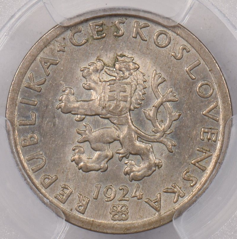 Czechoslovakia 1924 20 Haleru Lion animal PCGS MS 64 PI0146 combine shipping