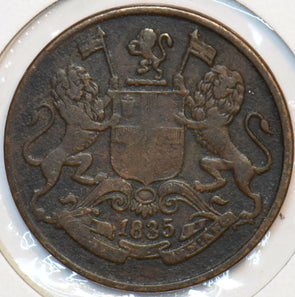 British India 1835 1/4 Anna Lion animal 151542 combine shipping