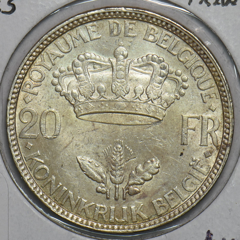 Belgium 1935 20 Francs 491031 combine shipping