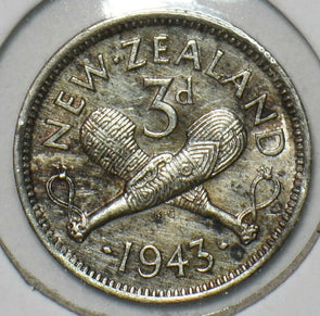 New Zealand 1943 3 Pence 152361 combine shipping