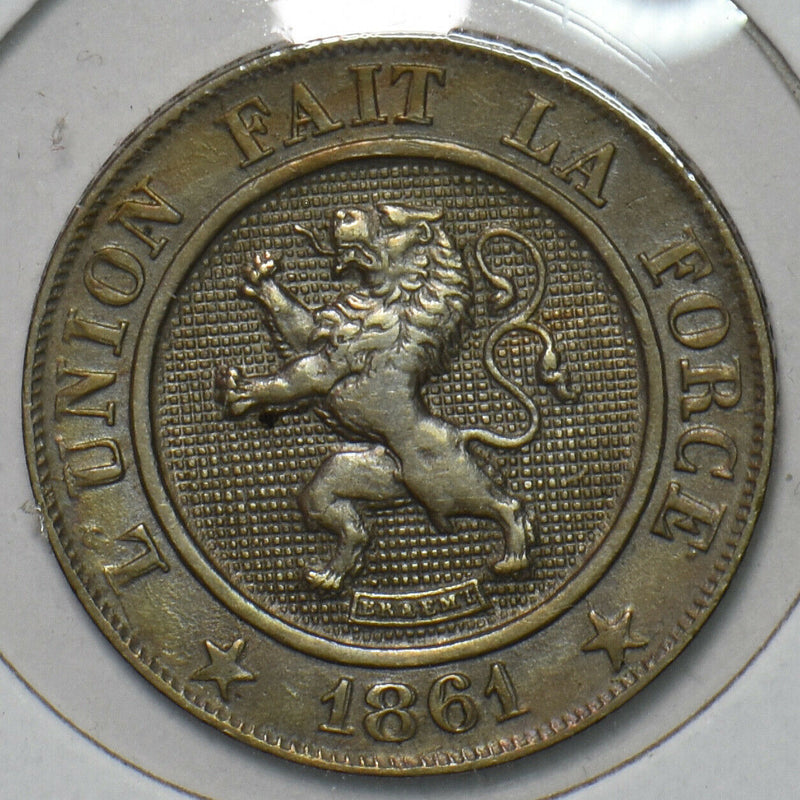 Belgium 1861 10 Centimes Lion animal 195882 combine shipping