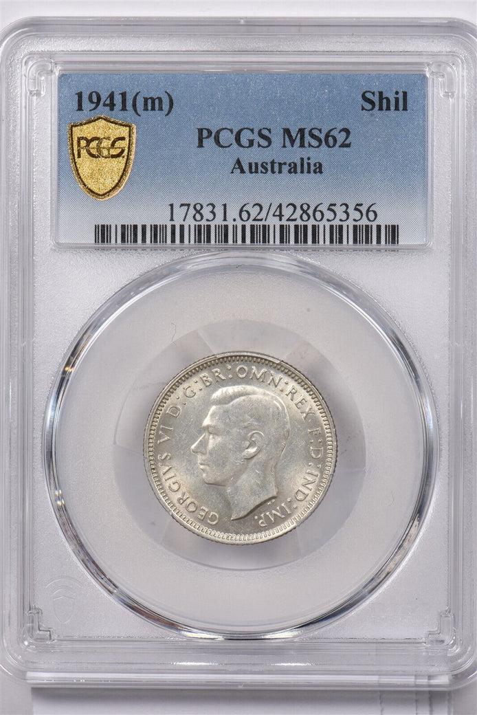 Australia 1941 M Shilling Ram animal PCGS MS 62 PI0124 combine shipping