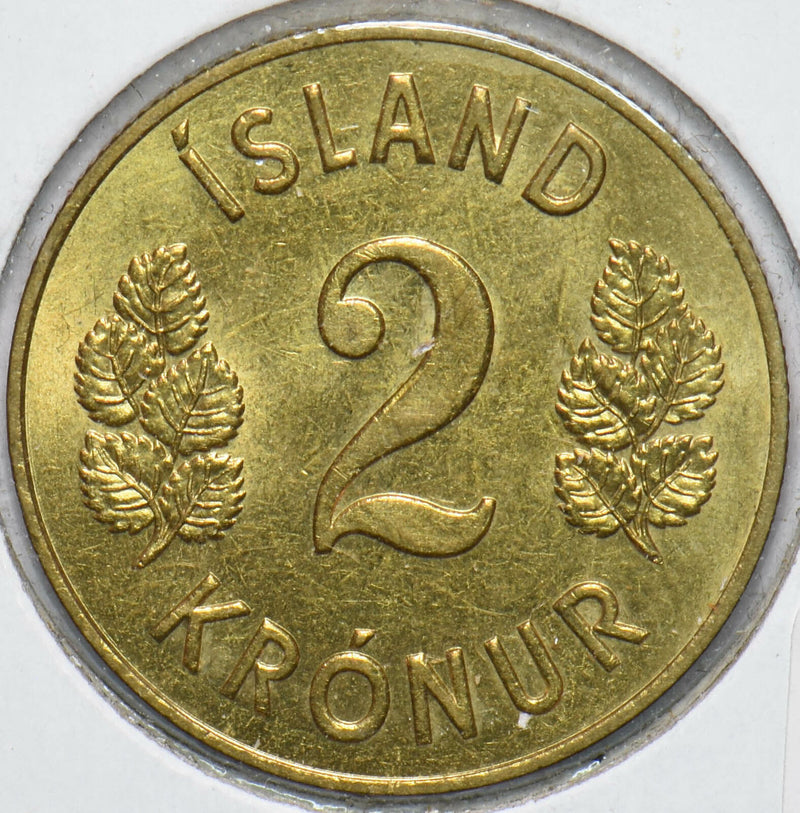 Iceland 1946 2 Kronur Dragon animal Bull 192344 combine shipping