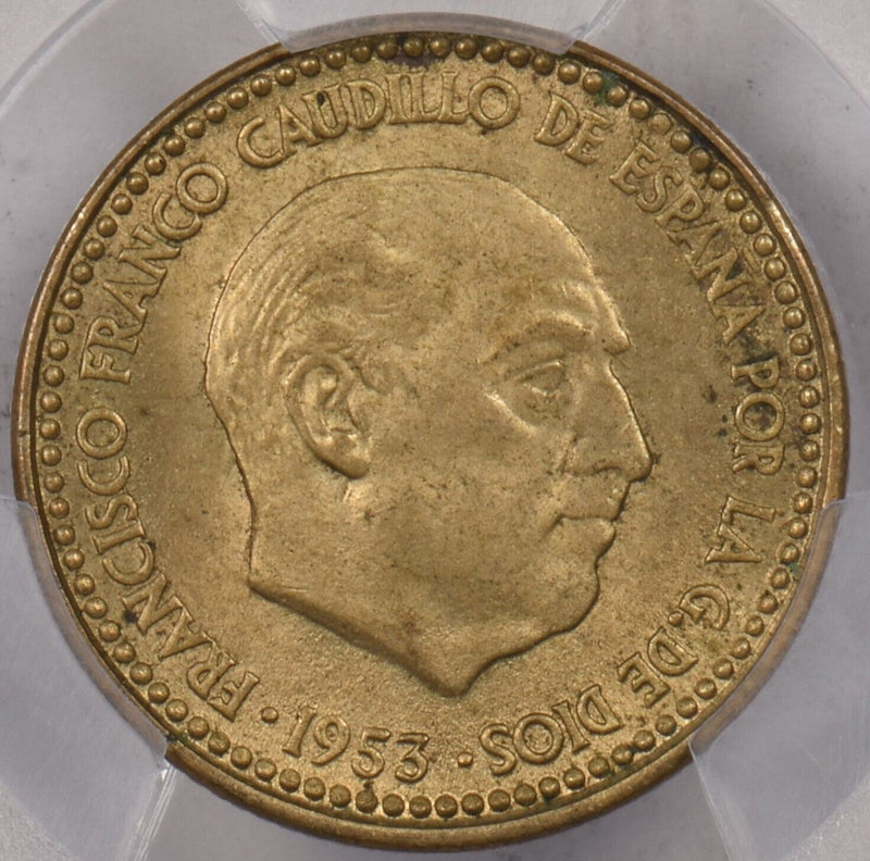 Spain 1953 Peseta PCGS MS 64 1962 PI0221 combine shipping
