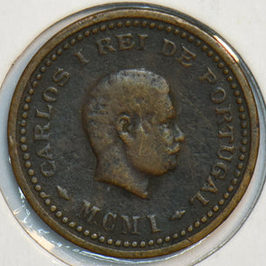 India Portuguese 1901 KM 13 1/2 Tanga Roman numeral date 297057 combine shipping