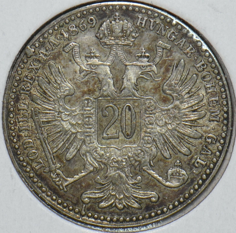 Austria 1869 20 Kreuzer Eagle animal 195139 combine shipping
