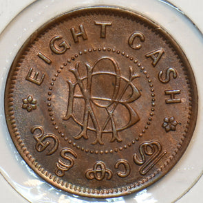 India Princely States 1906 ~35 8 Cash Travancore 297068 combine shipping