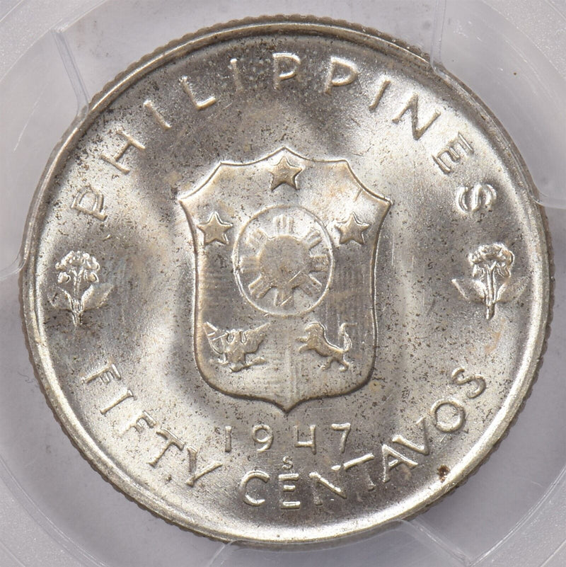Philippines 1917 S 50 Centavos PCGS MS 64 MacArthur KM-184 PI0181 combine shippi