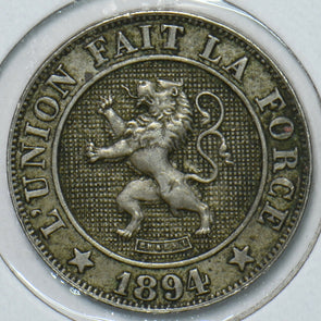 Belgium 1894 10 Centimes Lion animal 195843 combine shipping