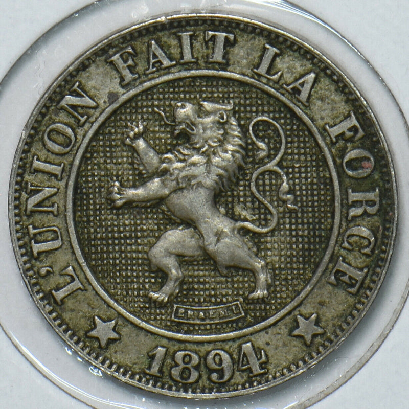 Belgium 1894 10 Centimes Lion animal 195843 combine shipping