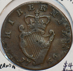 Ireland 1766 1/2 Penny Hibernia 491092 combine shipping
