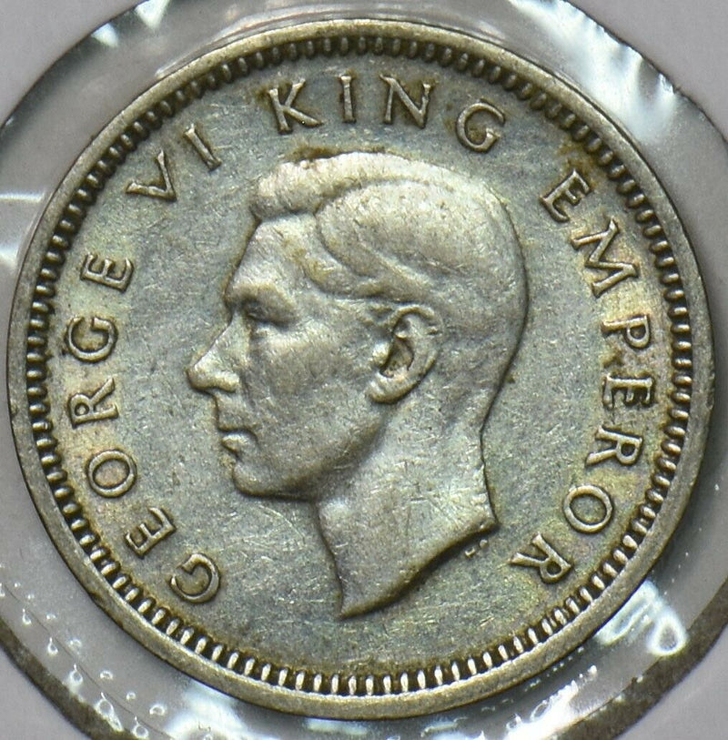 New Zealand 1937 3 Pence 152401 combine shipping