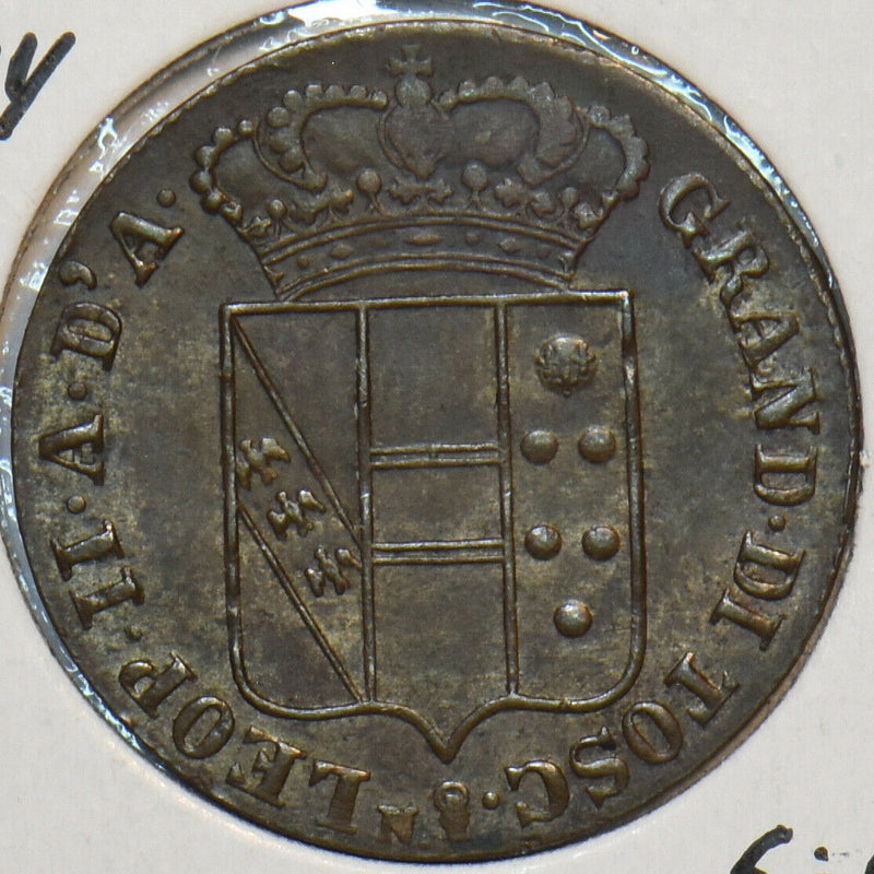Italian States 1853 3 Quattrini UNC Tuscany 491095 combine shipping