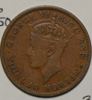 British Honduras 1942 George IV, Y.16, M.50 1 Cent  290658 combine shipping