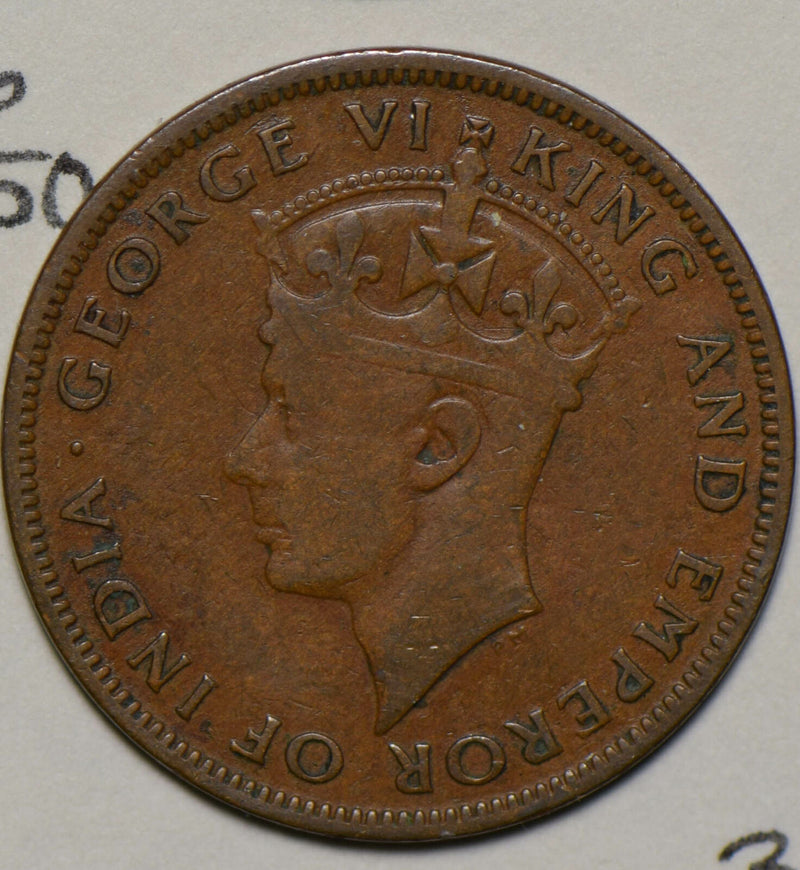 British Honduras 1942 George IV, Y.16, M.50 1 Cent  290658 combine shipping