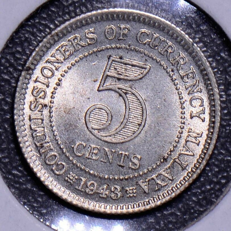 Malaya and British Borneo 1943  5 Cents  UNC M0058 combine shipping