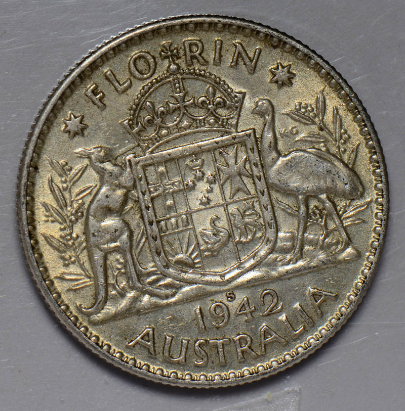 Australia 1942  Florin  AU0027 combine shipping