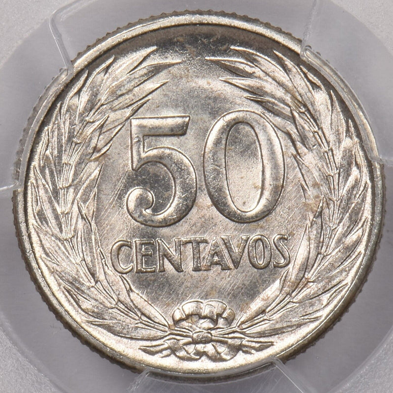El Salvador 1953 50 Centavos PCGS MS 63 KM-138 PI0072 combine shipping