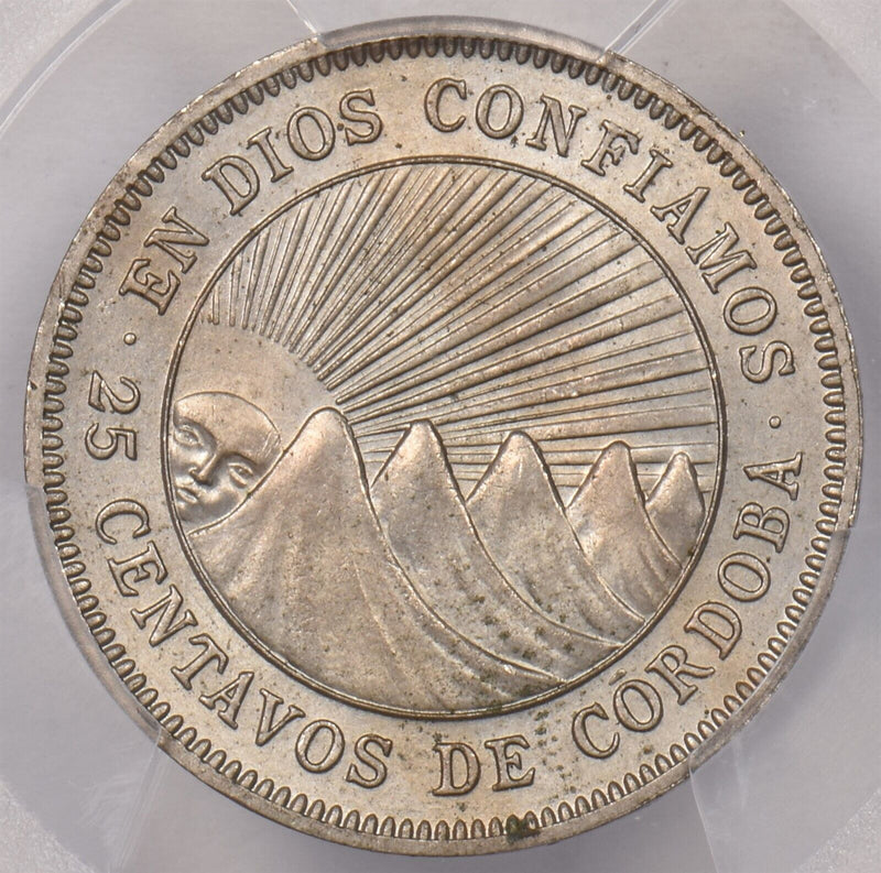 Nicaragua 1950 25 Centavos PCGS MS 64 PI0120 combine shipping